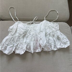 free people pleated miki tank in white